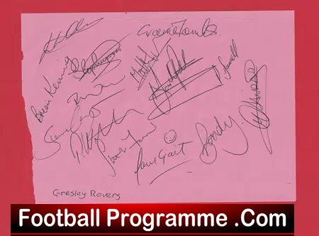 Guiseley Rovers v Eastwood Town 1999 - Multi Autographed SIGNED