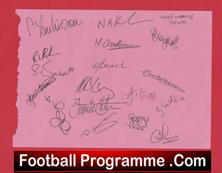 Guiseley Rovers v Eastwood Town 1999 - Multi Autographed SIGNED
