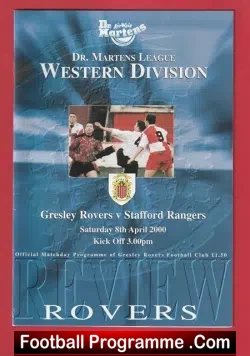 Guiseley Rovers v Stafford Rangers 2000 Multi Autographed SIGNED
