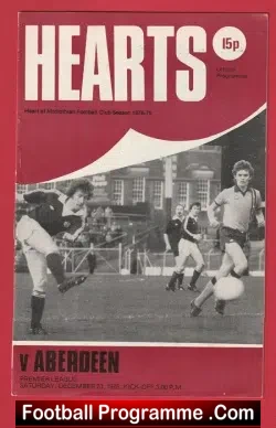 Heart Of Midlothian v Aberdeen 1978 Alex Ferguson 1st Season December