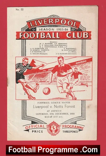 Liverpool v Nottingham Forest 1955 – 1950’s