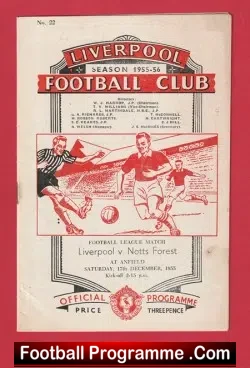 Liverpool v Nottingham Forest 1955 – 1950’s