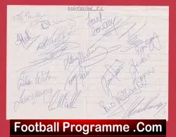 Livingston Football Club Multi Autographed SIGNED Sheet 1995 96 - football programme