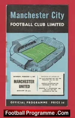 Manchester City v Manchester United 1957 – Man Utd 50’s