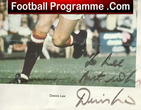 Manchester United Denis Law - Autograph Signed Wall Poster