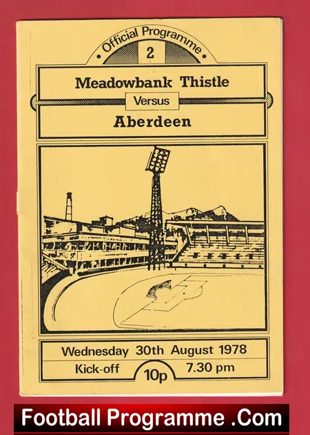 Meadowbank Thistle v Aberdeen 1978 – Alex Ferguson First Season
