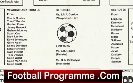 Meadowbank Thistle v Aberdeen 1978 - Alex Ferguson First Season