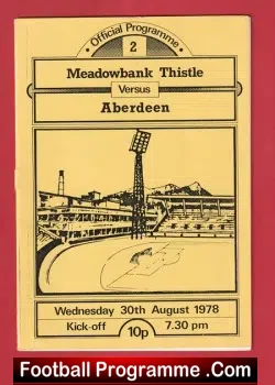 Meadowbank Thistle v Aberdeen 1978 – Alex Ferguson First Season