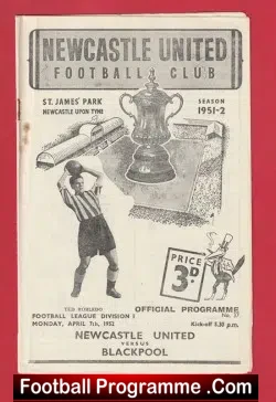 Newcastle United v Blackpool 1952 – 1950s