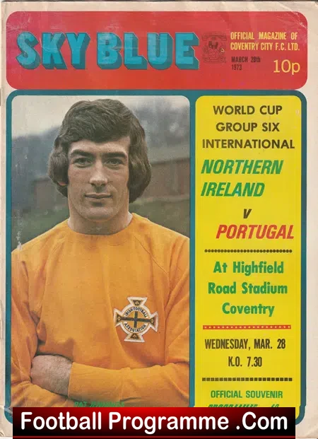 Northern Ireland v Portugal 1973 - at Highfield Rd Coventry City