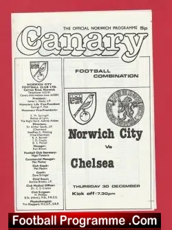 Norwich City v Chelsea 1982 – Football Combination Match