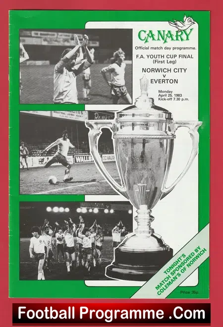 Norwich City v Everton 1983 – FA Youth Cup Final