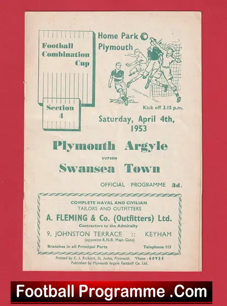 Plymouth Argyle v Swansea Town 1953