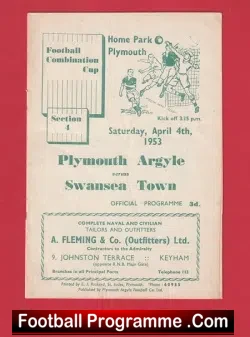 Plymouth Argyle v Swansea Town 1953