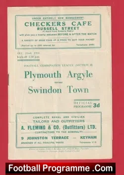 Plymouth Argyle v Swindon Town 1951