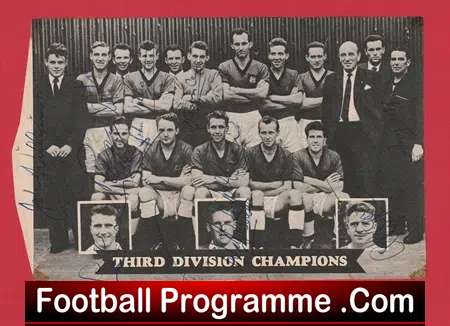 Plymouth Football Club Multi Autographed SIGNED 50s