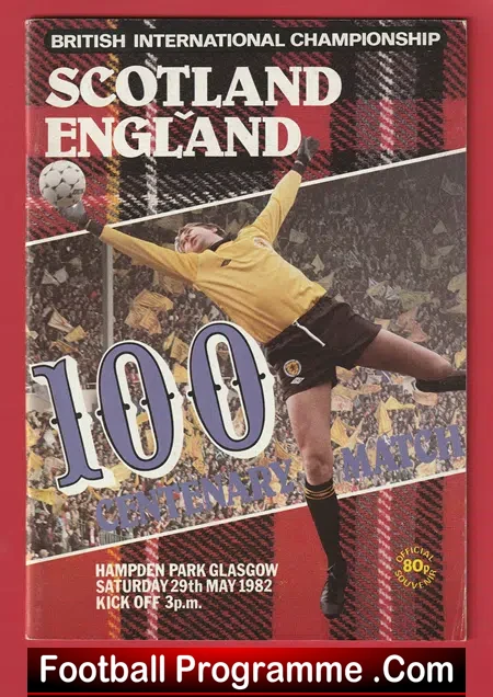 Scotland v England 1982 – Hampden Park Glasgow 100th