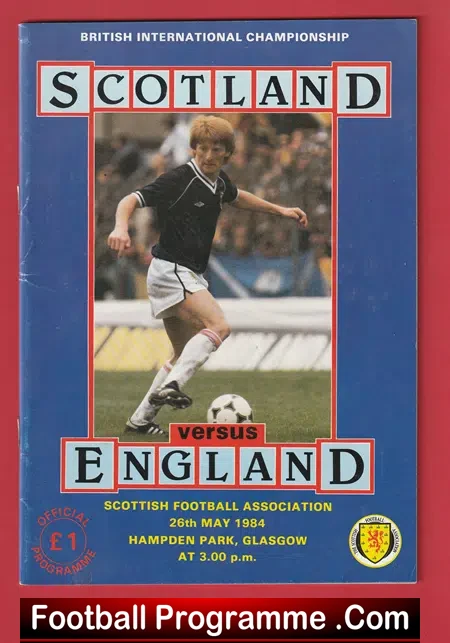 Scotland v England 1984 - Hampden Park Glasgow