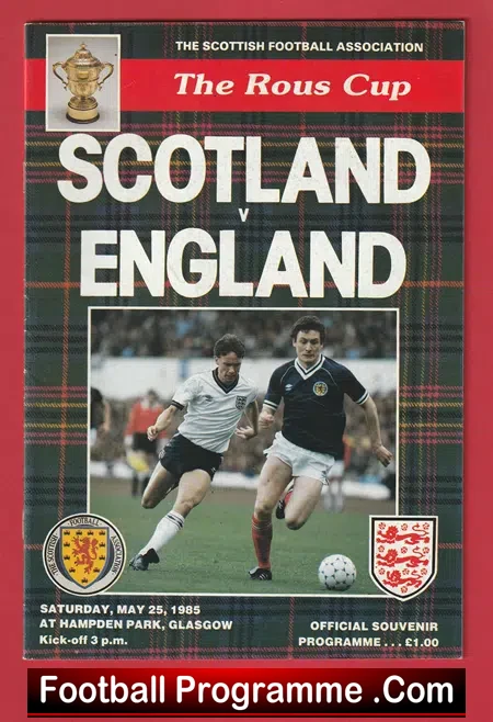 Scotland v England 1985 – Hampden Park Glasgow