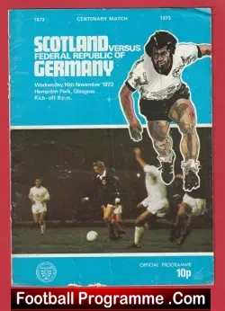 Scotland v Germany 1973 - Hampden Park - football programme