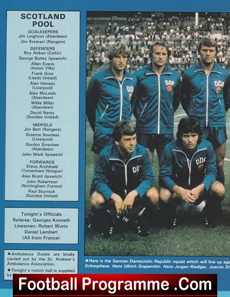 Scotland v Germany 1982 - Hampden Park