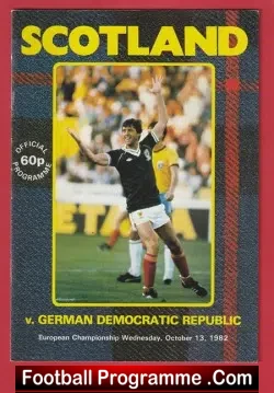 Scotland v Germany 1982 - Hampden Park - football programme