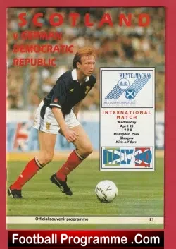 Scotland v Germany 1990 - Hampden Park - football programme