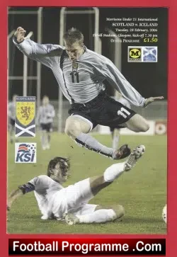 Scotland v Iceland 2006 - Firhill Stadium Glasgow - football programme