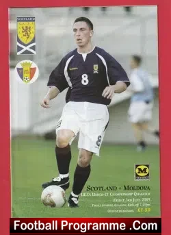 Scotland v Moldova 2005 - Under 21 Firhill Stadium Glasgow - football programme