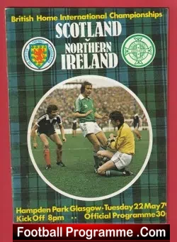Scotland v Northern Ireland 1979 - Hampden Park - football programme