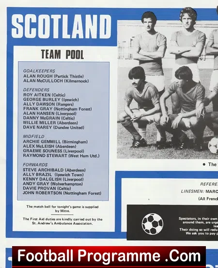 Scotland v Portugal 1980 - Hampden Park