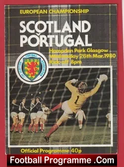 Scotland v Portugal 1980 - Hampden Park - football programme