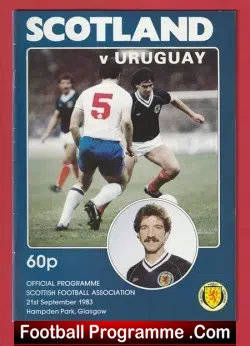 Scotland v Uruguay 1983 - Hampden Park - football programme