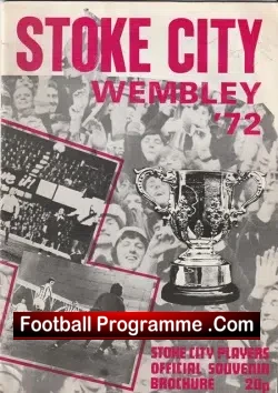Stoke City Football Club Official Souvenir Brochure 1972 SIGNED - football programme