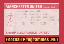 Manchester United v Chelsea 1988 - Ticket Man Utd