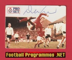 Manchester United Denis Law Signed Pro Set Football Card