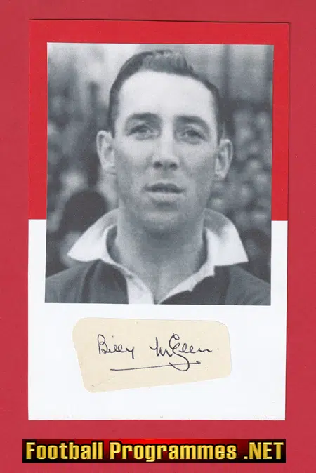 Manchester United Billy McGlen Signed Magazine Picture 1940s