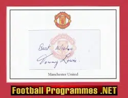 Manchester United Tommy Lowrie Signed card 1940s