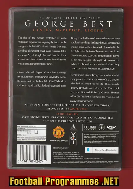 Manchester United George Best Official Story DVD