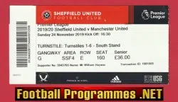 Sheffield United v Manchester United 2019 - Football Ticket