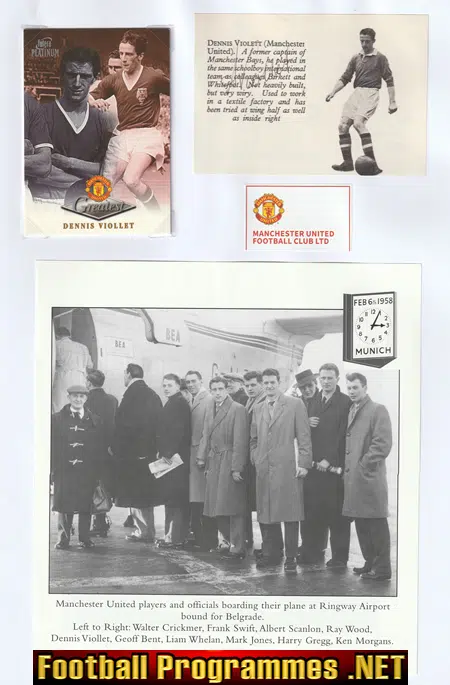 Manchester United Dennis Viollet SIGNED Autographed Picture 50s