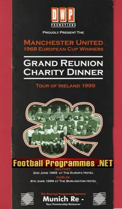 Manchester United Grand Reunion European Cup Winners 1968 SIGNED