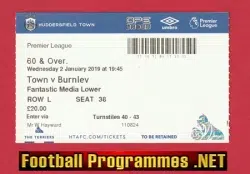 Huddersfield Town v Burnley 2019 - Football Match Ticket