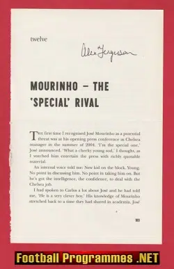 Manchester United Alex Ferguson Signed Autograph – Mourinho