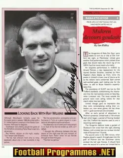 Manchester United Ray Wilkins Autograph Signed Man Utd