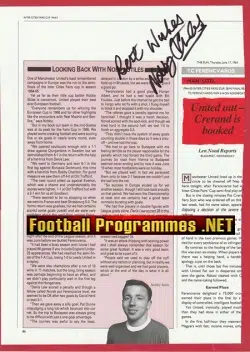 Manchester United Nobby Stiles Autograph Signed Man Utd
