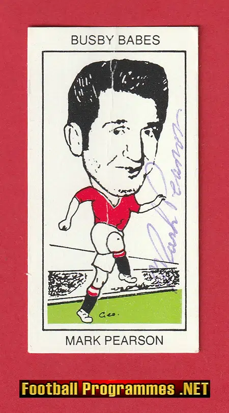 Manchester United Mark Pearson Autograph Signed Man Utd Busby Ba