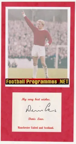 Manchester United Denis Law Autograph Signed Man Utd Display