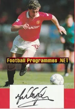 Manchester United Mark Hughes Autograph Signed Man Utd