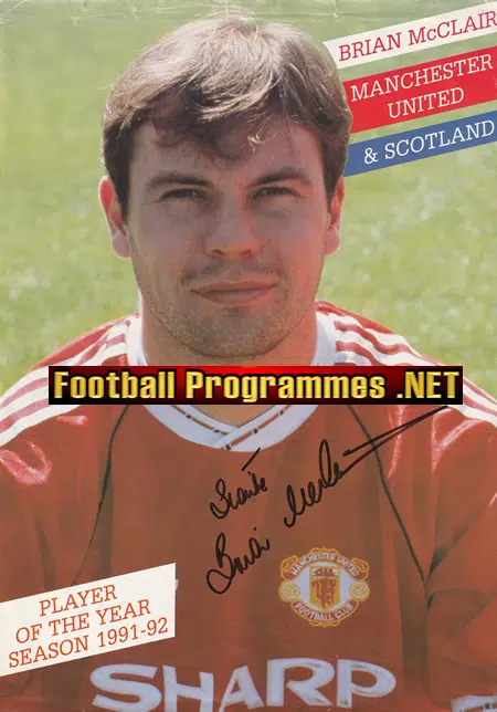 Manchester United Brian McClair Autograph Signed Man Utd